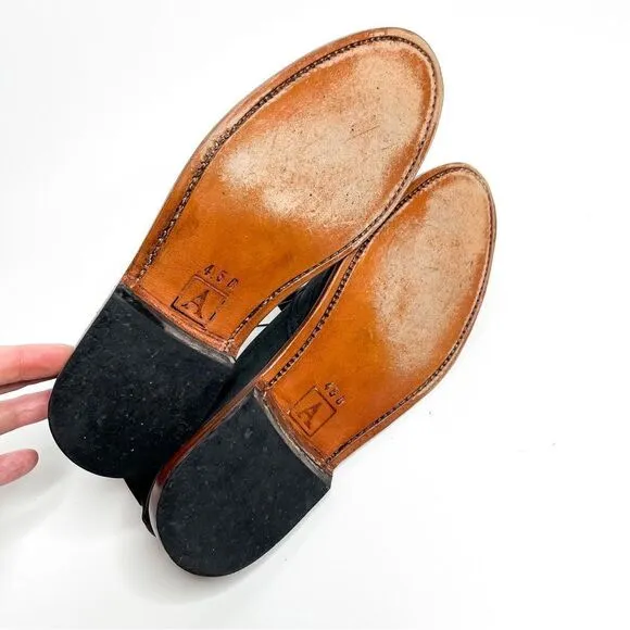 🍋 Adelante Shoe Co Minimalist Black Leather Loafers Handmade Women’s Size 4.5D
