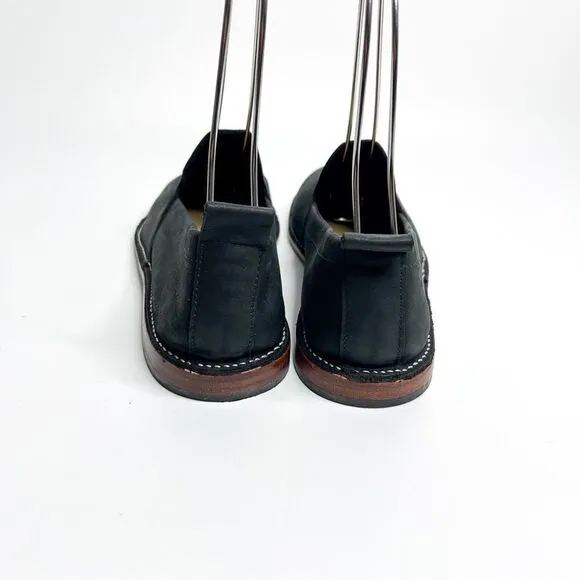 🍋 Adelante Shoe Co Minimalist Black Leather Loafers Handmade Women’s Size 4.5D