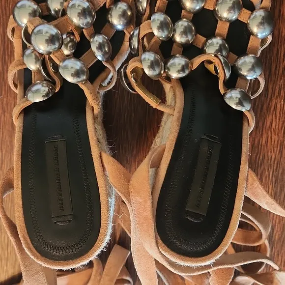 《 Alexander Wang 》Lace Up Stud Espadrilles
