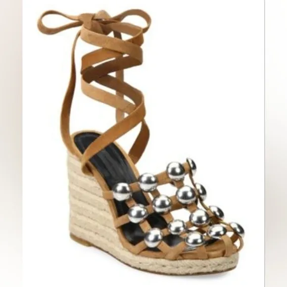 《 Alexander Wang 》Lace Up Stud Espadrilles