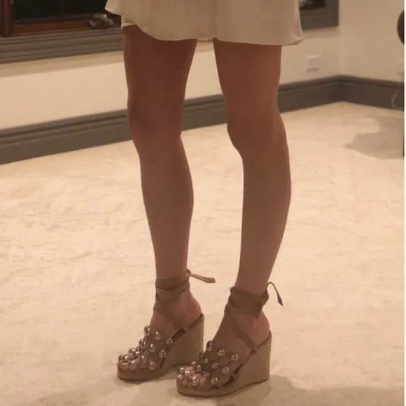 《 Alexander Wang 》Lace Up Stud Espadrilles