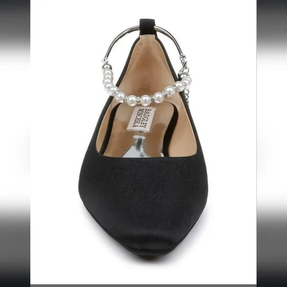 🐢 Badgley Mischia London Pearl Ankle Strap Flats Size 11