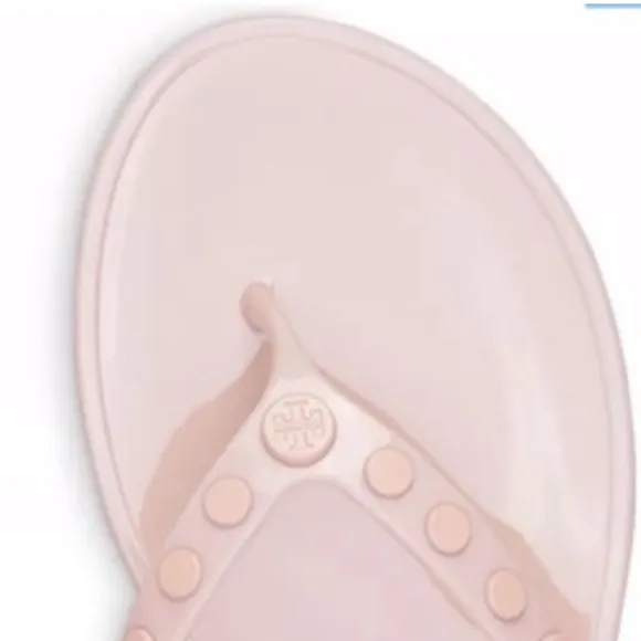 🎉 HP 🎉🆕 Tory Burch Studded Logo Jelly Flip Flop Sedona Rose