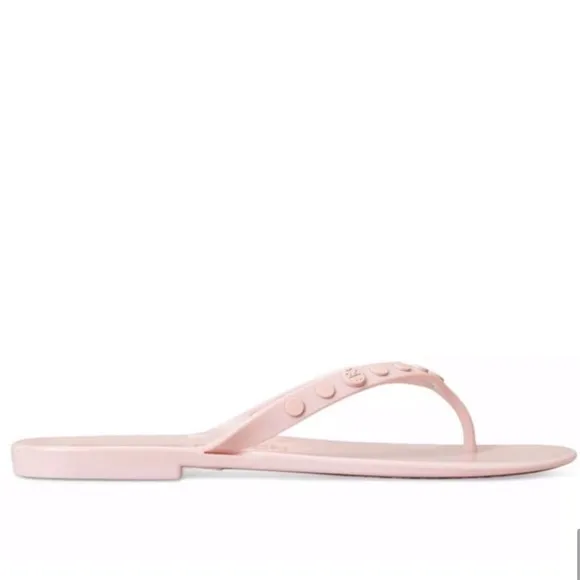 🎉 HP 🎉🆕 Tory Burch Studded Logo Jelly Flip Flop Sedona Rose