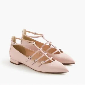 ⭐️ J. Crew Caged flats in glossy leather