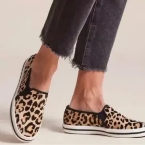 - Kate Spade x Keds Calf Hair Slip On
