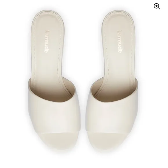 🤍 LARROUDE • Miso Slip-On Platform Sandal In Ivory Leather