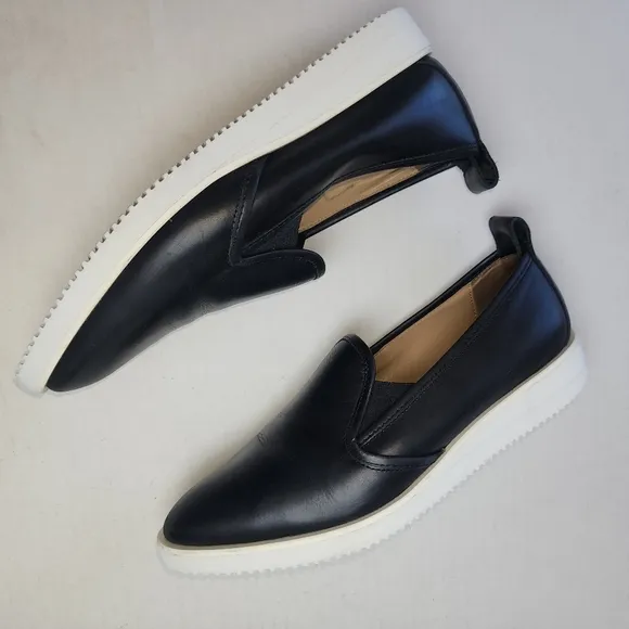🌸 Madewell,  Leather Slip On Sneakers size  8.5, Black