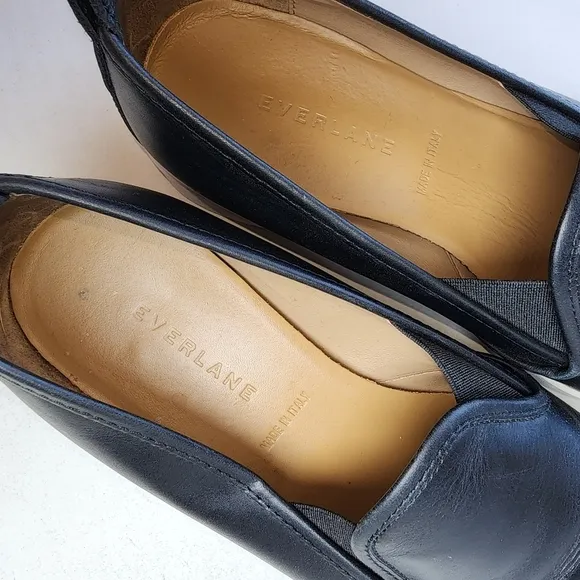 🌸 Madewell,  Leather Slip On Sneakers size  8.5, Black