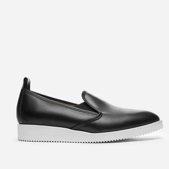 🌸 Madewell,  Leather Slip On Sneakers size  8.5, Black