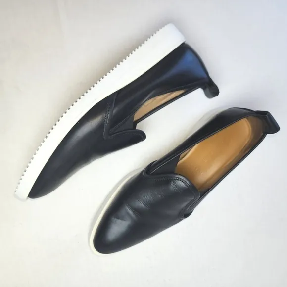 🌸 Madewell,  Leather Slip On Sneakers size  8.5, Black