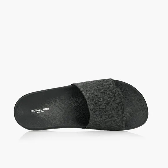 🎁 MICHAEL KORS MENS Jake Logo Slide Sandal