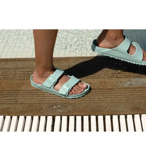🤍 NEW ☀️ Birkenstock Arizona EVA Slides Sandals Mint Green