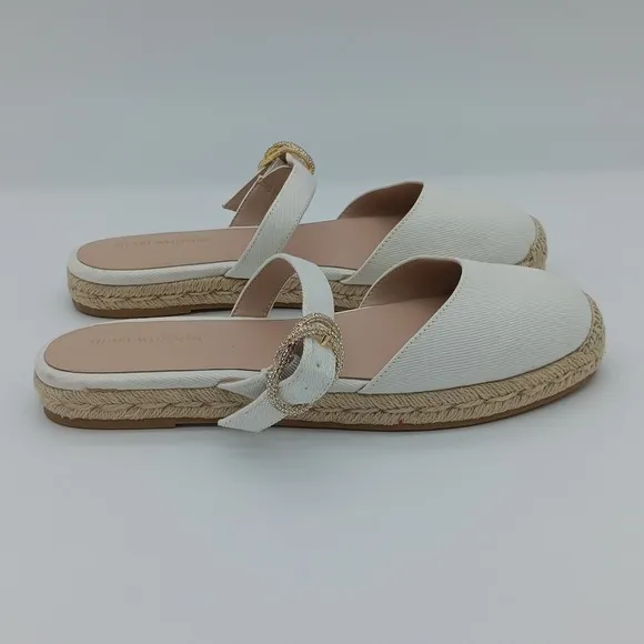 🌟 NWOT Stuart Weitzman Crystal Buckle Espadrilles