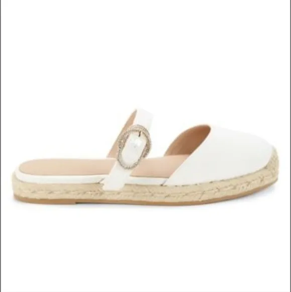 🌟 NWOT Stuart Weitzman Crystal Buckle Espadrilles