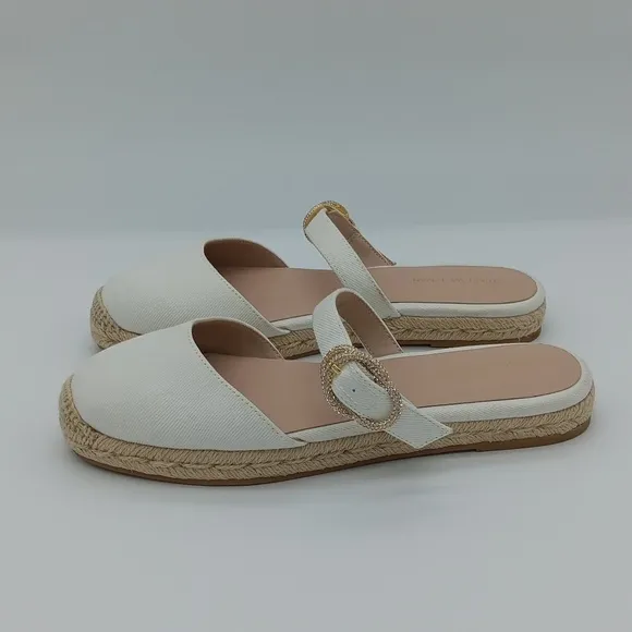 🌟 NWOT Stuart Weitzman Crystal Buckle Espadrilles