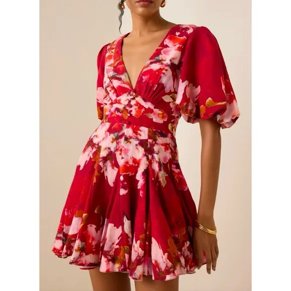 🔥 NWT Hemant &amp; Nandita Tuhi Skater Dress – Luxury Resort 2025 Couture XS &amp; S