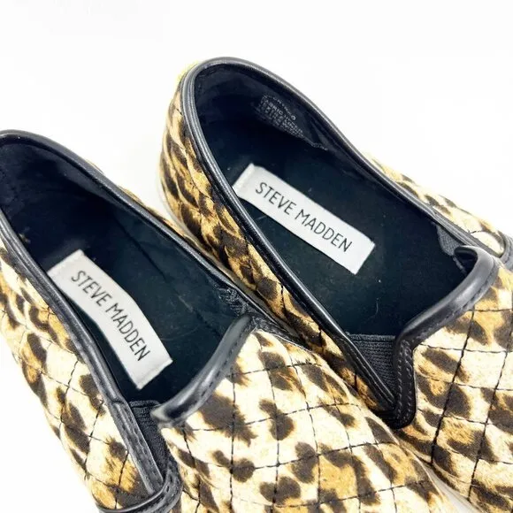 ✅ STEVE MADDEN CHEETAH SLIP ON SNEAKERS SIZE 5