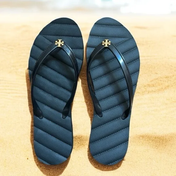 🆕 Tory Burch Kira  Flip Flops Black