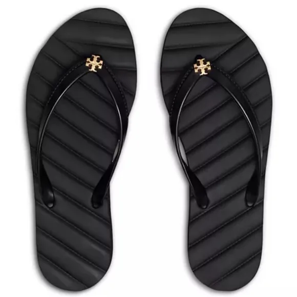 🆕 Tory Burch Kira  Flip Flops Black