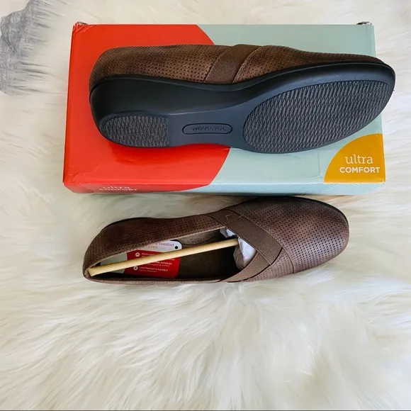 🆕 Wearever Debry Slip-On Casual Brown Loafers Flats 8.5M US