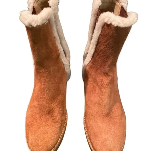 #143 TALBOTS Sherpa Lined Chelsea Ankle Boots