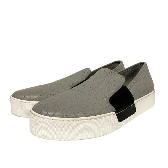 1.State Womens Size 9 Waylan Gray Croc Slip On Sneakers