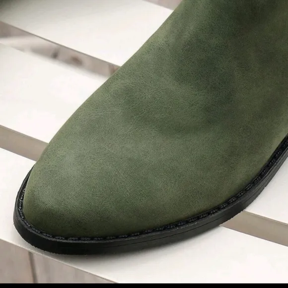 2024 Fall New Printed Low-Heel Side Zipper  Boots For Women