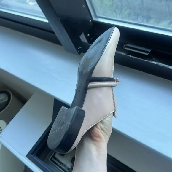 3.1 Philip Lim sz 37.5 Beige Slip-On Loafers with Black Accent