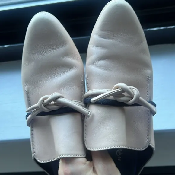 3.1 Philip Lim sz 37.5 Beige Slip-On Loafers with Black Accent