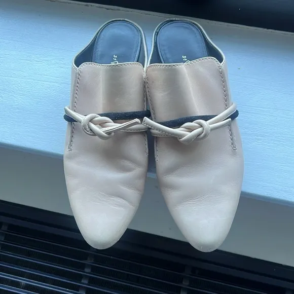 3.1 Philip Lim sz 37.5 Beige Slip-On Loafers with Black Accent
