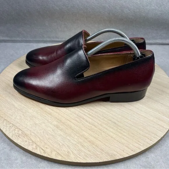 3DM Lifestyle Venetian Loafers Oxblood &amp; Black Patina Finish Size US  7 Men’s