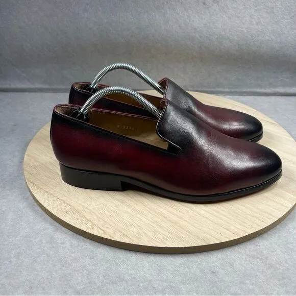 3DM Lifestyle Venetian Loafers Oxblood &amp; Black Patina Finish Size US  7 Men’s