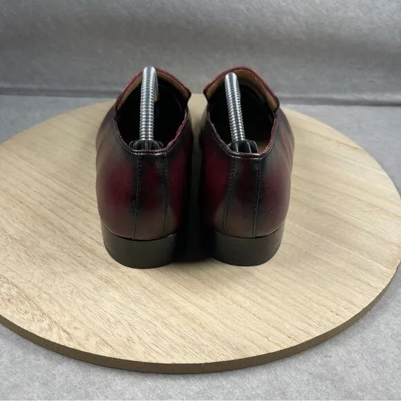 3DM Lifestyle Venetian Loafers Oxblood &amp; Black Patina Finish Size US  7 Men’s