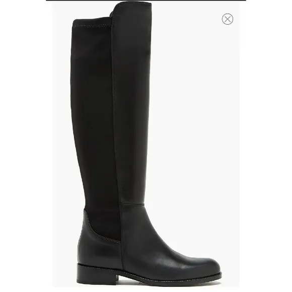 $650 La Canadienne Serena Waterprof Black Leather Boots Womens 5 Tall Knee High