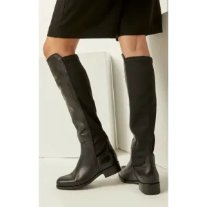 $650 La Canadienne Serena Waterprof Black Leather Boots Womens 5 Tall Knee High