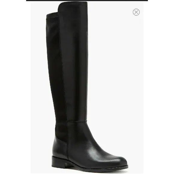 $650 La Canadienne Serena Waterprof Black Leather Boots Womens 5 Tall Knee High
