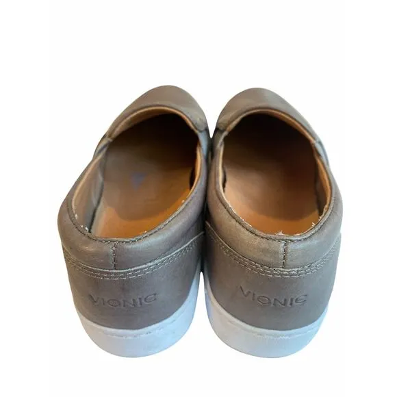 9.5 VIONIC Splendid Demetra Slip On Sneakers Charcoal Mushroom Comfort