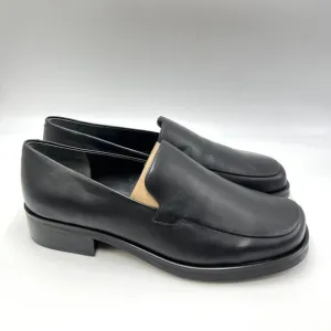 9.5W 9.5 WIDE WIDTH Franco Sarto Womens Bocca Black Leather Loafers Shoes