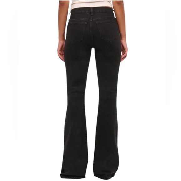 Abercrombie &amp; Fitch Curve Love Mid Rise The Bootcut Jean Black 31P 31S 31 Short