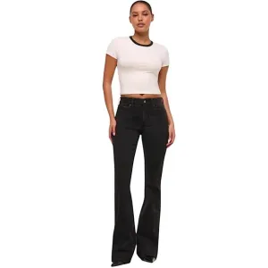 Abercrombie &amp; Fitch Curve Love Mid Rise The Bootcut Jean Black 31P 31S 31 Short
