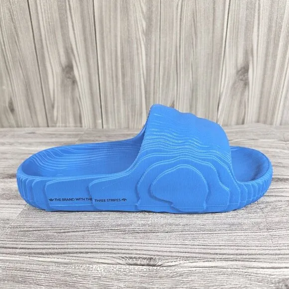 Adidas ADILETTE 22 SLIDES IF3662 Blue Bird/Core Black Sandals - Men's SIZE10