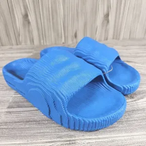 Adidas ADILETTE 22 SLIDES IF3662 Blue Bird/Core Black Sandals - Men's SIZE10
