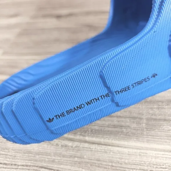 Adidas ADILETTE 22 SLIDES IF3662 Blue Bird/Core Black Sandals - Men's SIZE10