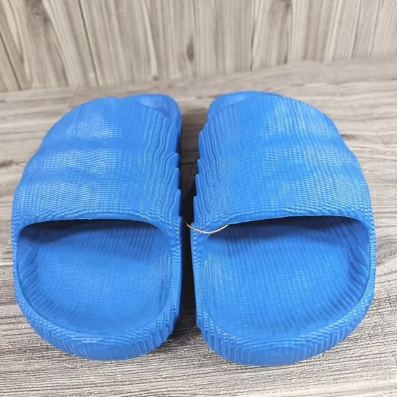 Adidas ADILETTE 22 SLIDES IF3662 Blue Bird/Core Black Sandals - Men's SIZE10