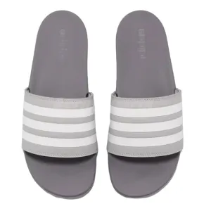 ADIDAS • Adilette Comfort Slides Core Grey Logo Swim Beach Sports Leisure Shoes