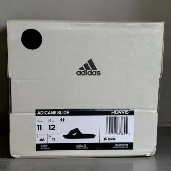ADIDAS • Black Adicane Slides Shoes