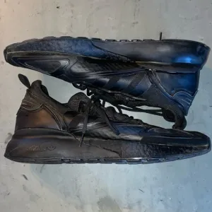 Adidas black on black sneakers