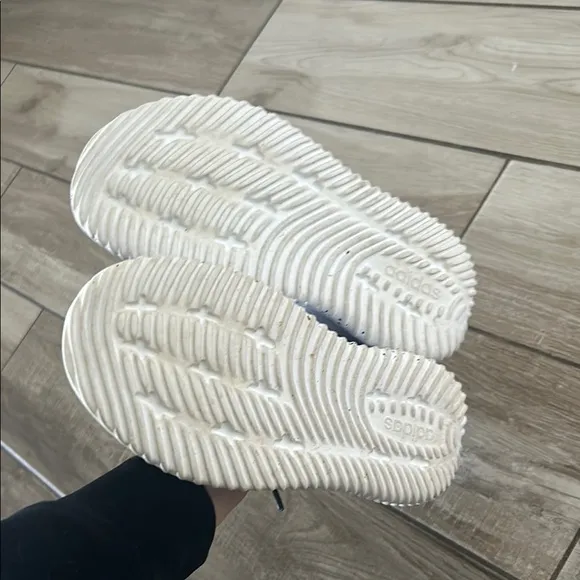 adidas Blue Sneakers with Red Laces and White Stripes