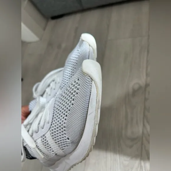 ADIDAS Flashback Primeknit White and Black Knit Sneakers